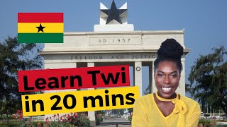 LEARN TWI IN 20 MINUTES Basic Twi lessons for Beginners and Tourists  Akwaaba With Adwoa Lee [upl. by Dill]