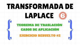 Teorema de Traslación 2  Transformada de Laplace 6 [upl. by Anyal570]