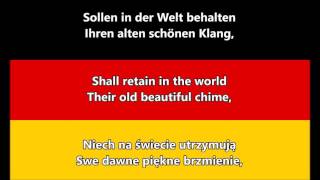 Hymn Niemiec  National Anthem of Germany DEENPL lyrics [upl. by Hoo]