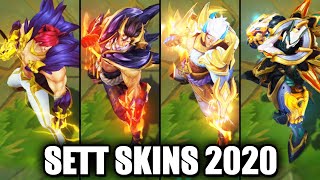 All Sett Skins Spotlight League of Legends [upl. by Nalyak]