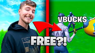 MRBEAST VBUCK GIVEAWAY🔥 [upl. by Nerhe4]