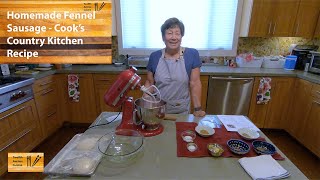 How To Make Italian Fennel Sausage Using Cooks Country Kitchen Recipe [upl. by Llevel]