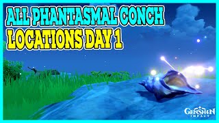 All Phantasmal Conch Locations Day 1 Genshin Impact [upl. by Iredale626]