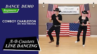 COWBOY CHARLESTON  Line Dance Demo amp Walk Through [upl. by Beniamino]