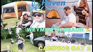 CAMPING DAY 2  HAVEN HOLIDAY WEYMOUTH [upl. by Anilahs881]