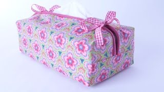 Tissue Box Cover sewing tutorial by Debbie Shore [upl. by Notgnilra96]