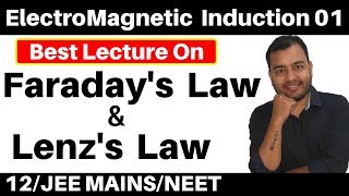 12 Chap 6 II ElectroMagnetic Induction 01  Magnetic Flux II Faradays Law amp Lenzs Law JEENEET [upl. by Anahsirk]