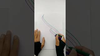 Allah Name Arabic Calligraphy Three Pen Art shorts [upl. by Oknuj]