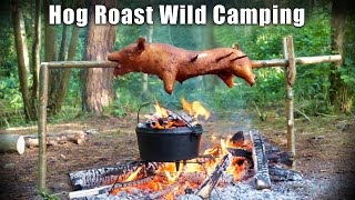 Wild Woodland Camping with Epic Hog Roast [upl. by Yarezed]