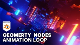 Abstract Geometry Nodes Loop Animation in Eevee Blender Tutorial [upl. by Arde387]