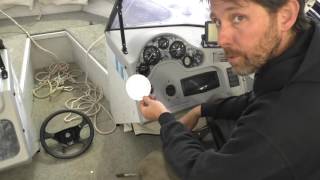 Installing HyDrive hydraulic steering in a boat [upl. by Eiramnaej]