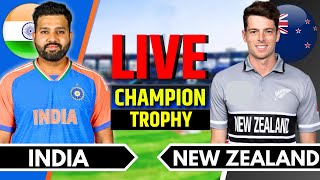 India vs New Zealand Match 12  Live Cricket Match Today  IND vs NZ  Champions Trophy Last 40 Ov [upl. by Eigriv]