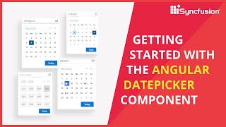 Getting Started with the Angular DatePicker Component [upl. by Artied]