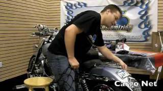 How to Secure Cargo without a Sissy Bar or a Saddle Bag Motorcycle  Video Guide Tip of the Week [upl. by Merlin]