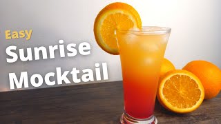 Easy Sunrise Mocktail  Pineapple Mocktail Recipe [upl. by Noryk]