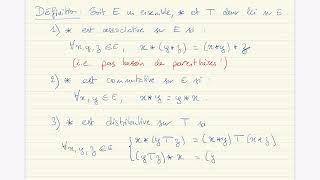 Structures algébriques  définitions [upl. by Monagan]