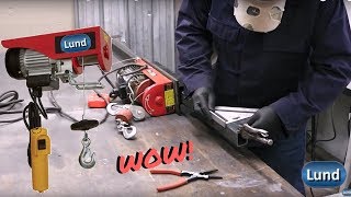 LOW COST Electric Cable Hoist Welding Fabricating and Install [upl. by Iren]