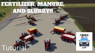 Farming Simulator 19  Tutorial for Fertilizing Lime Manure and Slurry [upl. by Drawd]