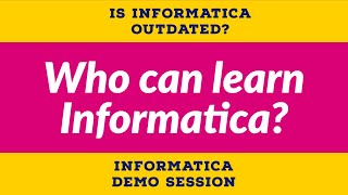 Informatica demo session  Informatica training for beginners  Informatica interview questions [upl. by Ahsekan]