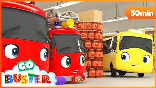 Busters Trip to the Supermarket  30 Minutes of Kids Cartoons  Go Buster [upl. by Filberte155]