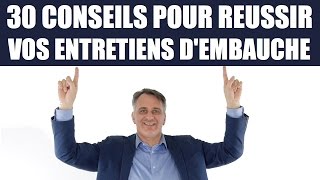 Conseils pour réussir un entretien dembauche avec exemples [upl. by Weinstein192]