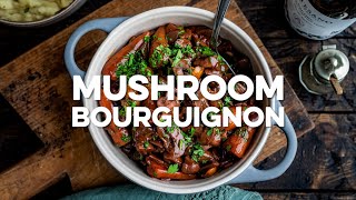 Mushroom Bourguignon  Supergolden Bakes [upl. by Naoma527]