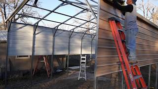 Metal Carport for RV storageHow I Did It [upl. by Aramaj]