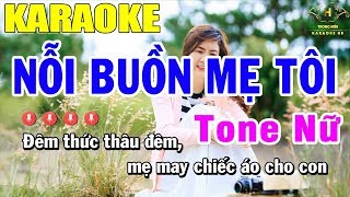 Karaoke Nỗi Buồn Mẹ Tôi Tone Nữ Nhạc Sống  Trọng Hiếu [upl. by Lupe508]