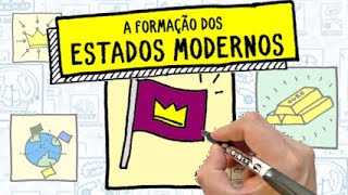 MONARQUIAS NACIONAIS  A formação dos Estados modernos  Resumo Desenhado [upl. by Nivrae]