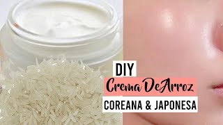 COMO HACER CREMA DE ARROZ COREANA Y JAPONESA PARA LA CARA  PIEL HERMOSA 🌾 BeautyByPriscila [upl. by Ettellocin]