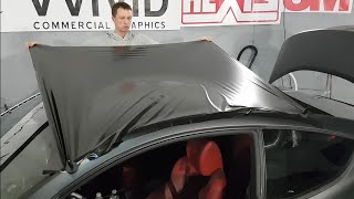 Showing A Beginner How To Vinyl Wrap A Roof [upl. by Dulciana419]