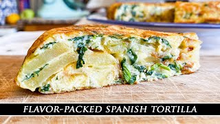 One of the BESTTASTING Spanish Omelettes  Tortilla de Patatas Recipe [upl. by Gnaw]