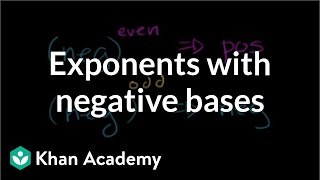 Exponents with negative bases  7th grade  Khan Academy [upl. by Bamberger]