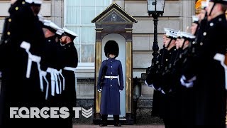 Why The Royal Navy Went On Guard At Buckingham Palace  Forces TV [upl. by Veronica]