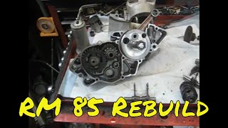 Suzuki RM 85 engine assembly [upl. by Ahtanamas]