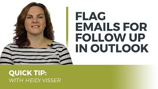 Quick Tip Flag Emails for follow up in Outlook [upl. by Aveer]