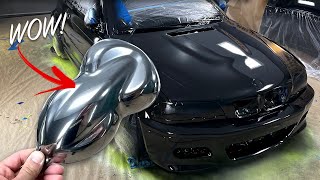 Spraying a Car in CHROME Peelable Paint INSANE [upl. by Arron]