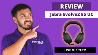 Jabra Evolve2 85 UC InDepth Review  LIVE MIC TEST [upl. by Anilat]