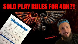 How To Play Warhammer 40K SOLO HomeBrew 40k Rules [upl. by Kiri]