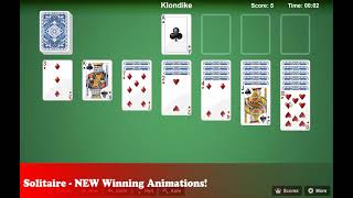 Solitaire  Play Online 12 Games  New Winning Animations [upl. by Akehsay718]