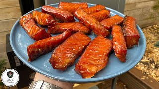 Candied Salmon  Maple Glazed Smoked Salmon [upl. by Harbed296]