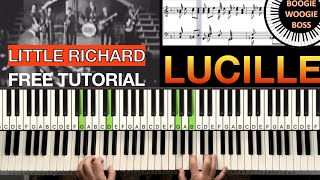 Lucille  Little Richard Piano Lesson [upl. by Anuaf]