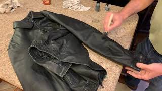 Leather Jacket Restoration Faded Color  DIY [upl. by Leizahaj]