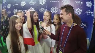 Eurowizja Junior 2018 Roksana Węgiel w pierwszym wywiadzie po wygranej [upl. by Darcee]