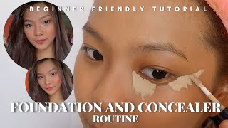 Beginners Flawless Foundation and Concealer Tutorial  Philippines  Dylene Fajardo [upl. by Michel]