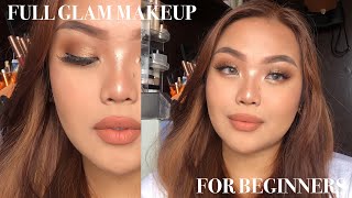 how to full glam makeup for beginners ♡ perfect for formal events graduation prom amp weddings [upl. by Fedak561]