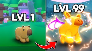 I Upgraded From NOOB to MAX LEVEL Capybara Evolution in Roblox [upl. by Nodnerb649]