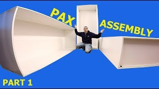 IKEA PAX Wardrobe Assembly PART 1 [upl. by Tiff]