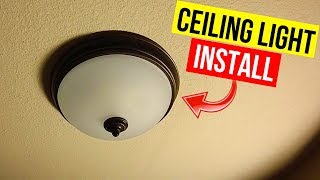 How To Install Ceiling Mount Light Fixture Jonny DIY [upl. by Pettiford]