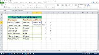 How to Split full Name to First and Last Name in Excel [upl. by Minabe652]